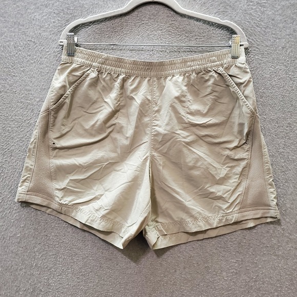 Columbia Women Activewear Shorts L Beige PFG Performance Fishing Gear Omni-Shade - Picture 1 of 7